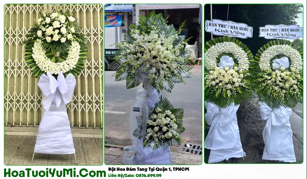 Đặt vòng hoa đám tang tại Quận 1, TP.HCM – giao tận nơi