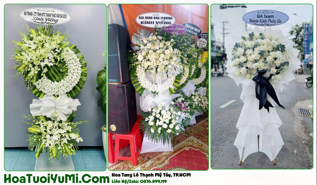 Vòng hoa viếng tang lễ giao tận nơi tại Phường Thạnh Mỹ Tây
