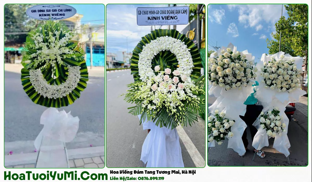Kệ hoa viếng tang lễ tại Phường Tương Mai
