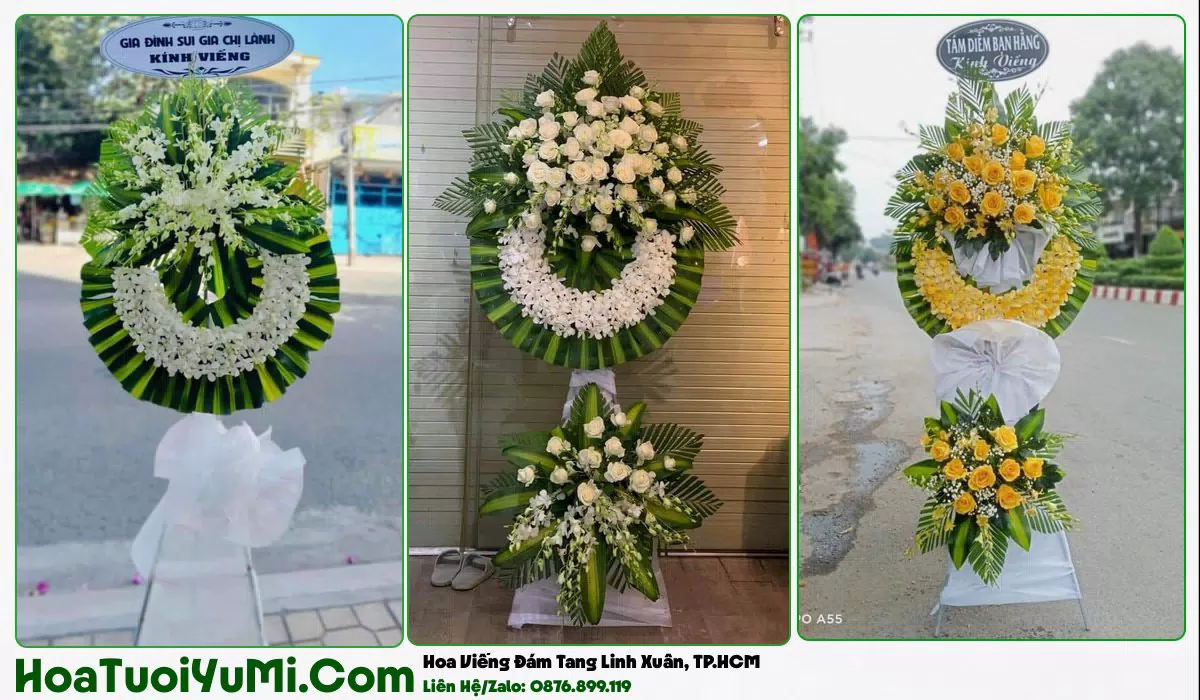 Vòng hoa đám tang tại Phường Linh Xuân, TP.HCM