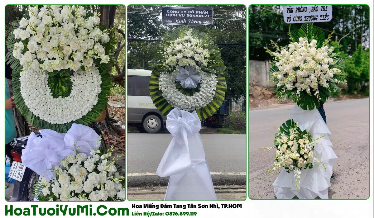 Kệ hoa viếng tại Phường Tân Sơn Nhì, TP.HCM