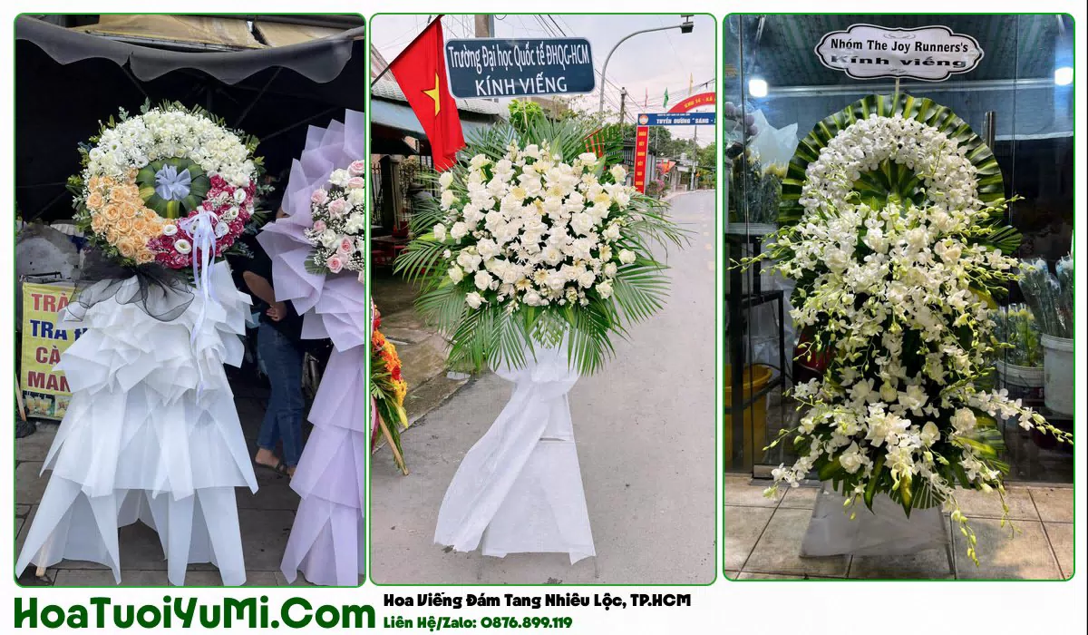 Vòng hoa viếng tại Phường Nhiêu Lộc, TP.HCM