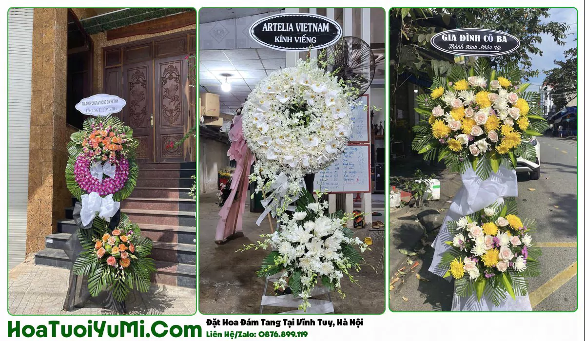 Lẵng hoa chia buồn tại Phường Vĩnh Tuy
