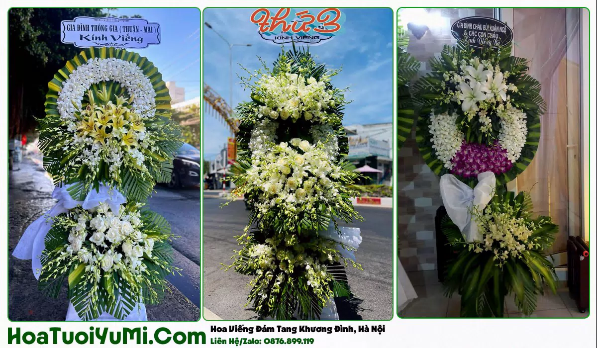 Đặt vòng hoa đám tang tại Khương Đình