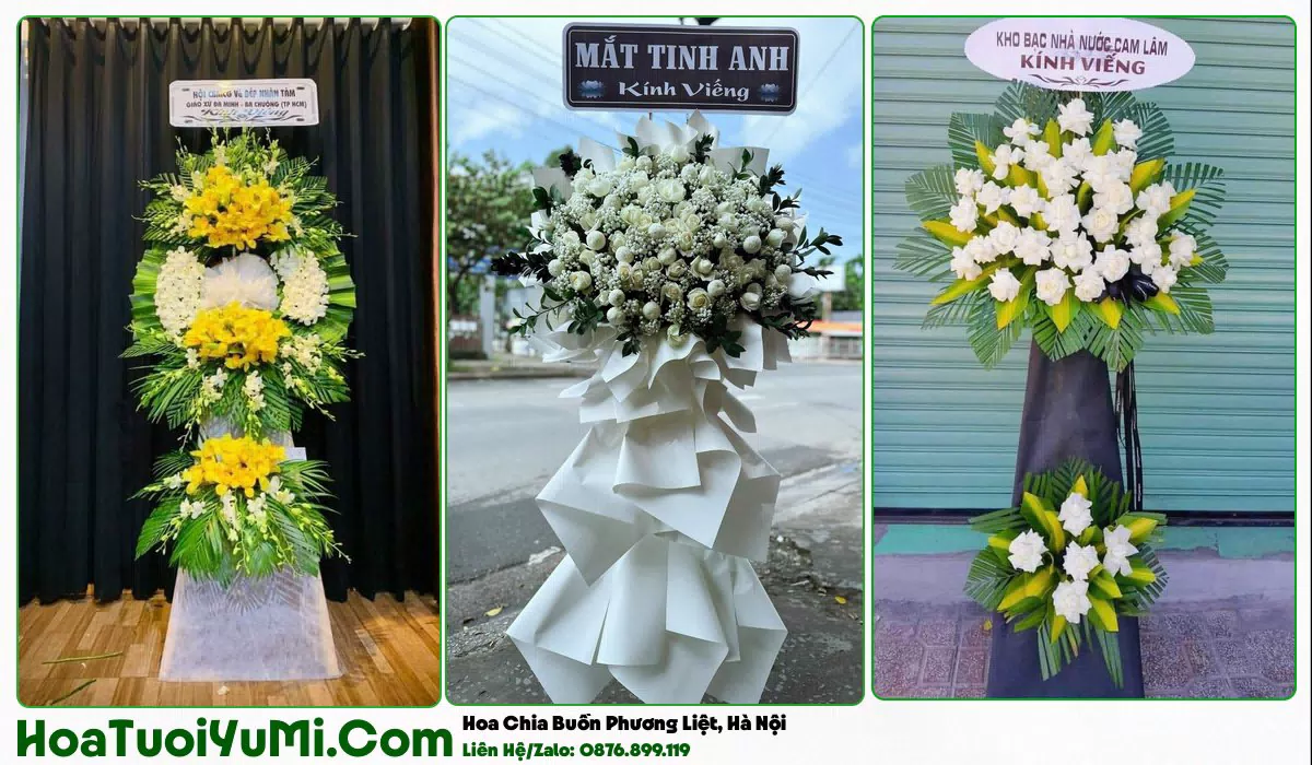 Vòng hoa viếng tại Phường Phương Liệt, Hà Nội