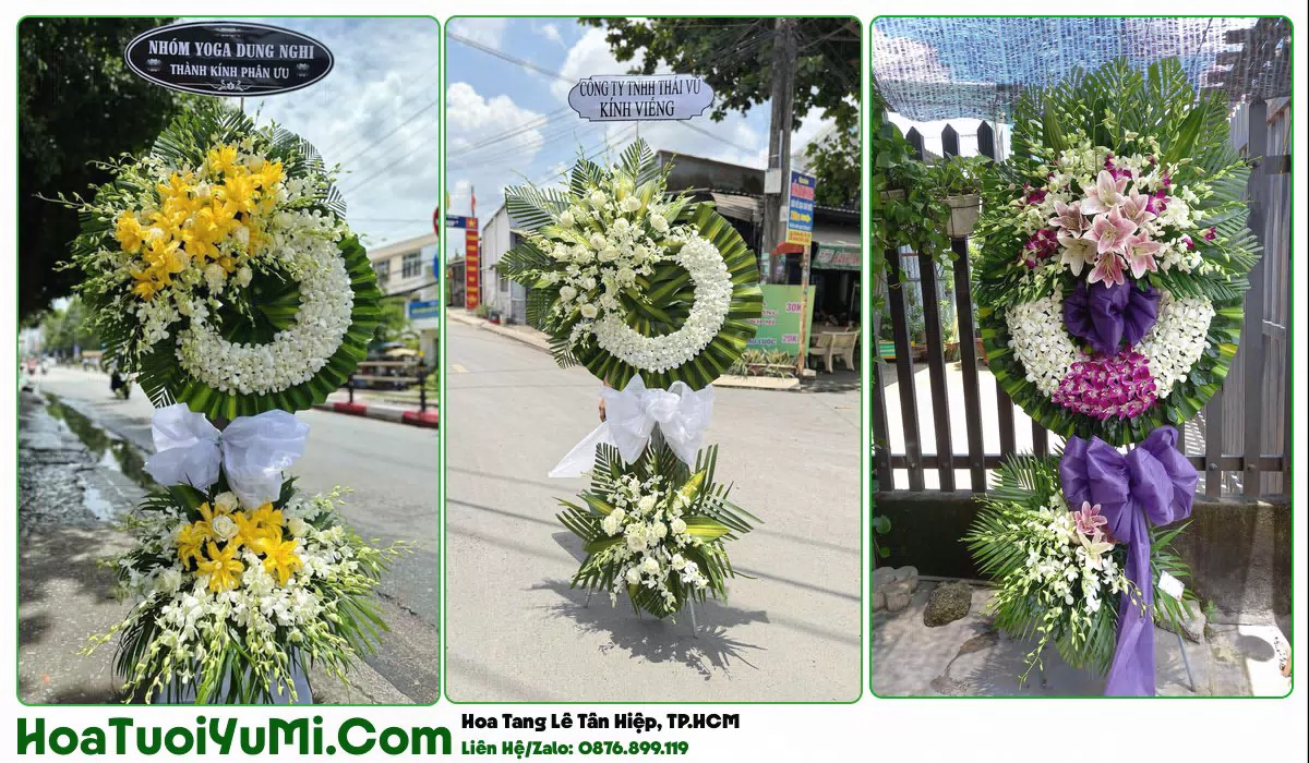 Vòng hoa viếng tại Phường Tân Hiệp, TP.HCM