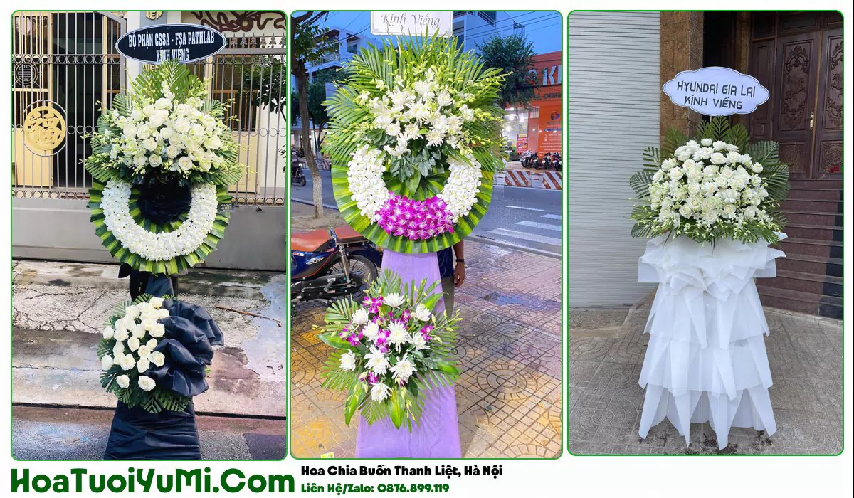 Kệ hoa viếng đám tang tại Phường Thanh Liệt