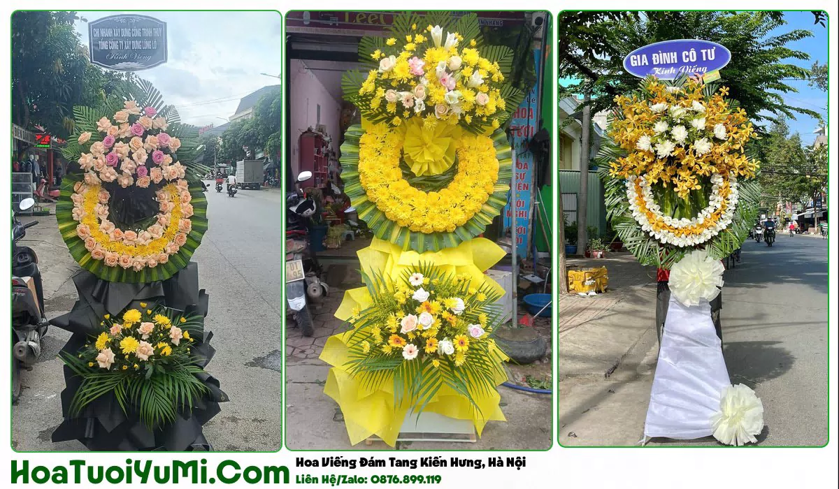 Vòng hoa viếng đám tang Phường Kiến Hưng