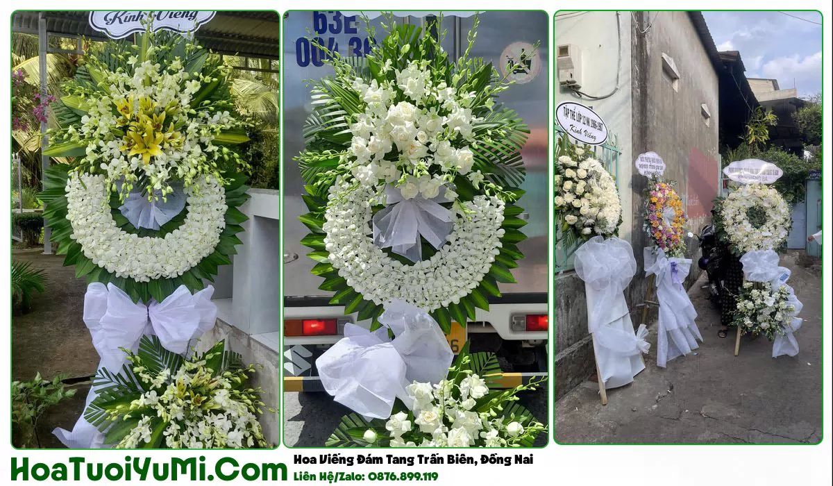 Kệ hoa tang lễ giao khu vực đường 30 Tháng 4, Trấn Biên