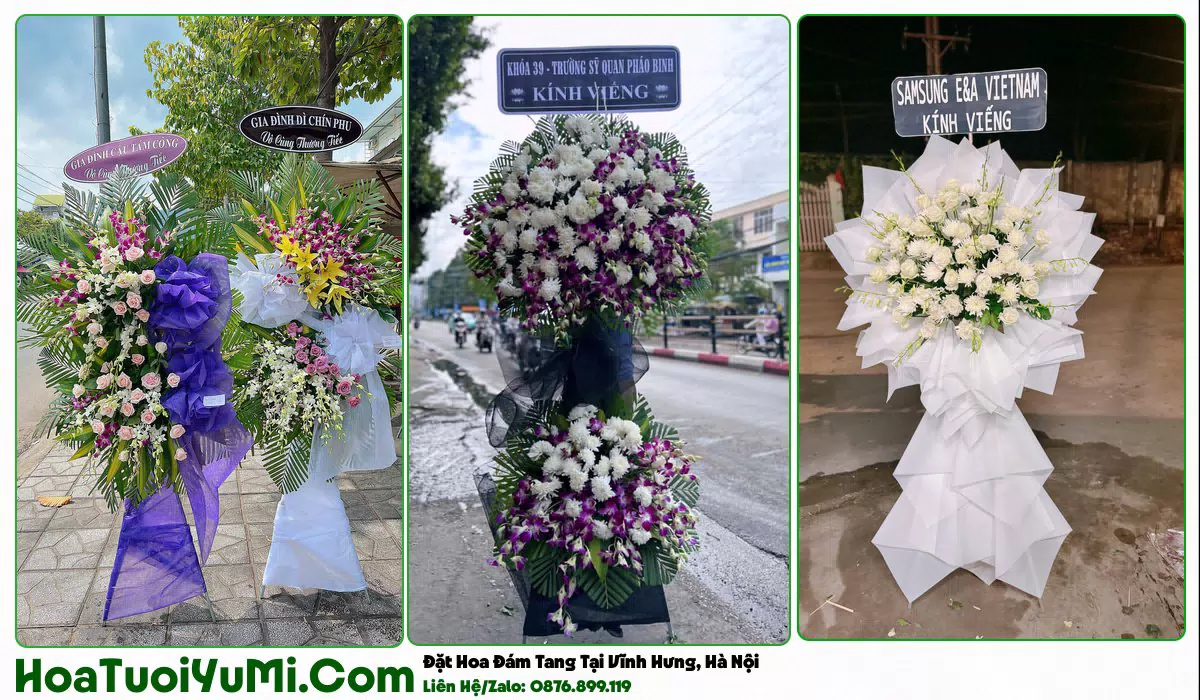 Kệ hoa tang lễ giao khu vực phố Vĩnh Hưng, Thanh Đàm
