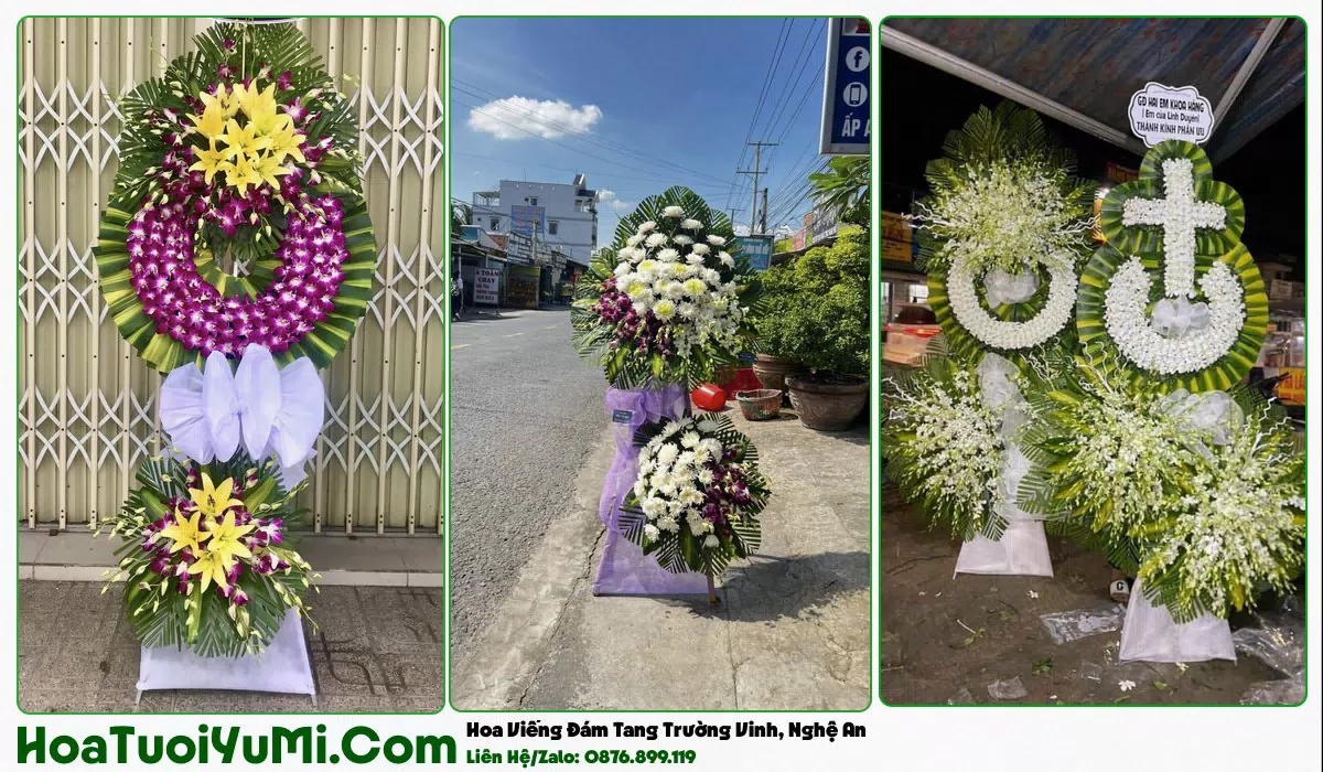Kệ hoa tang lễ giao tại Trường Vinh, Nghệ An