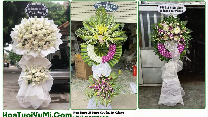 Đặt Vòng Hoa Đám Tang Tại Phường Long Xuyên, An Giang