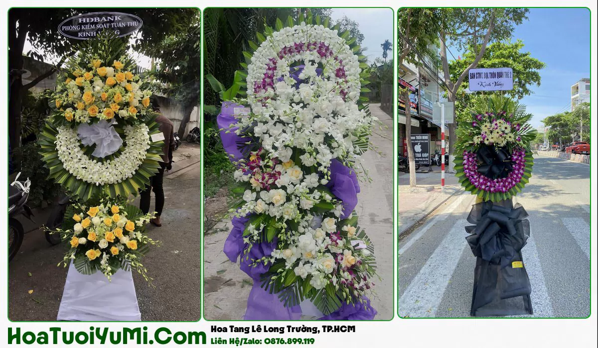 Vòng hoa đám tang giao tận nơi tại Phường Long Trường, TP.HCM