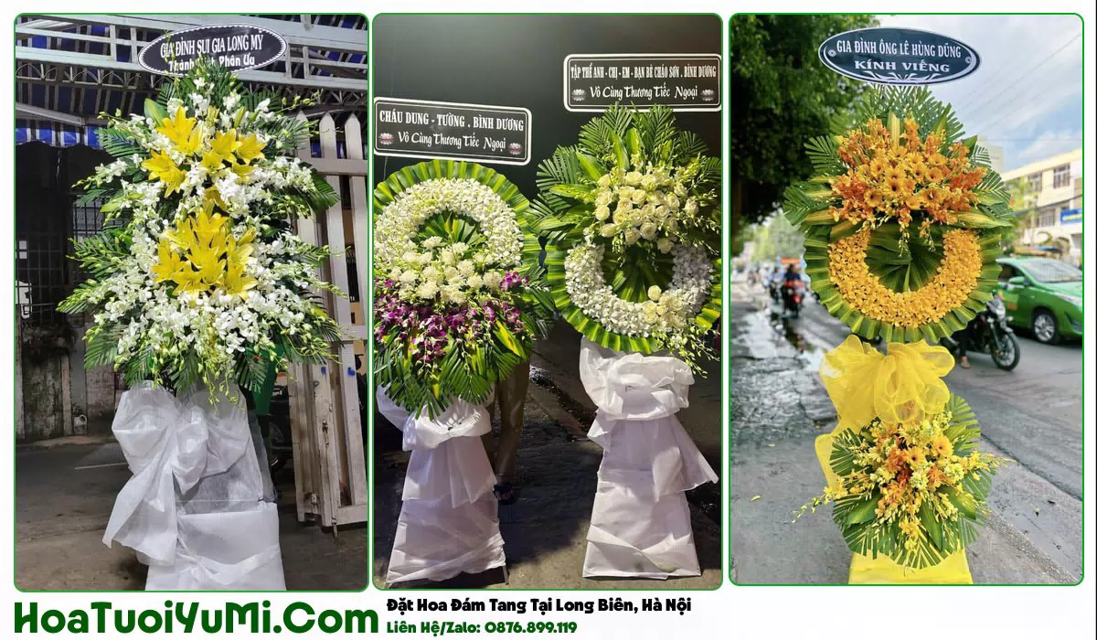 Hoa viếng đám tang giao tận nơi tại Phường Long Biên, Hà Nội