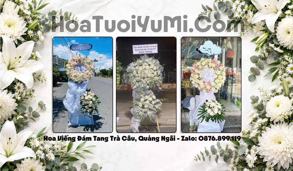 Kệ hoa viếng tang lễ tại Phường Trà Câu, Tỉnh Quảng Ngãi