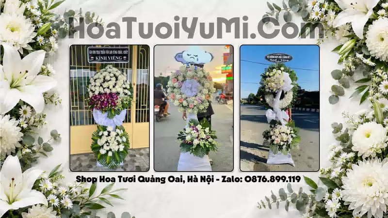 Đặt Vòng Hoa Đám Tang Tại Xã Quảng Oai, Thành Phố Hà Nội