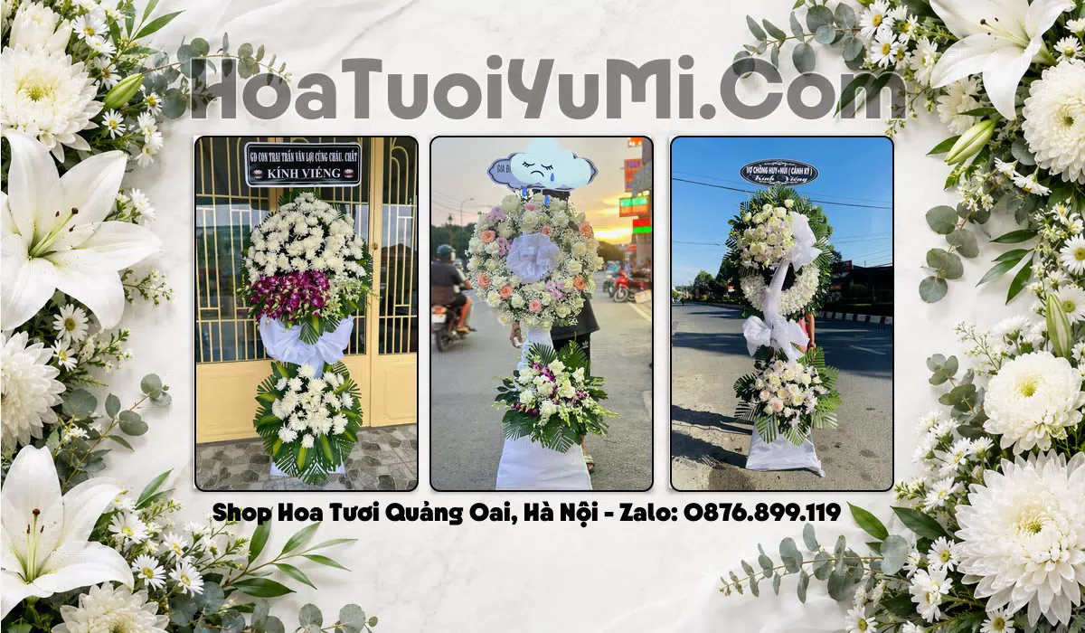 Đặt Vòng Hoa Đám Tang Tại Xã Quảng Oai, Thành Phố Hà Nội