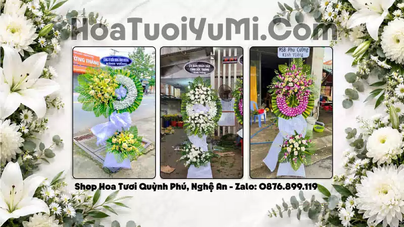 Đặt Vòng Hoa Đám Tang Tại Xã Quỳnh Phú, Tỉnh Nghệ An