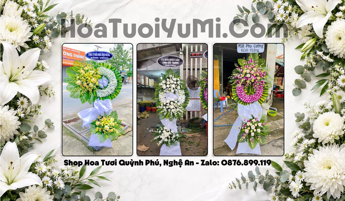 Đặt Vòng Hoa Đám Tang Tại Xã Quỳnh Phú, Tỉnh Nghệ An