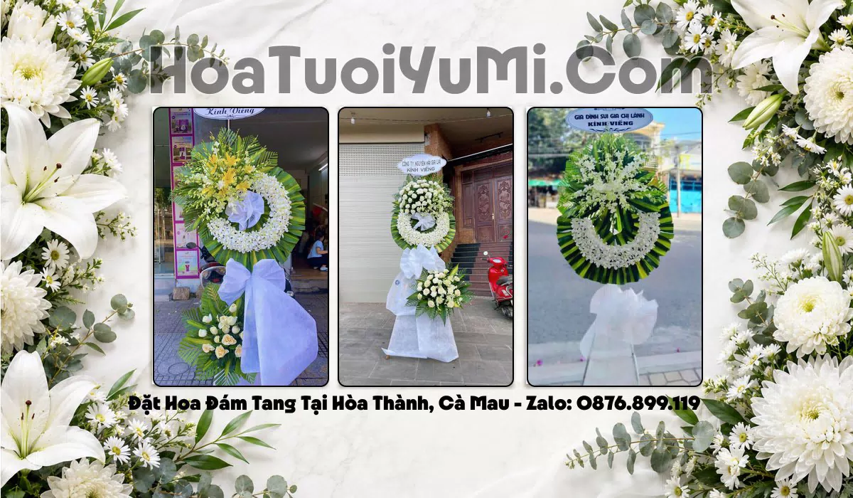 vòng hoa tang lễ Phường Hòa Thành Cà Mau