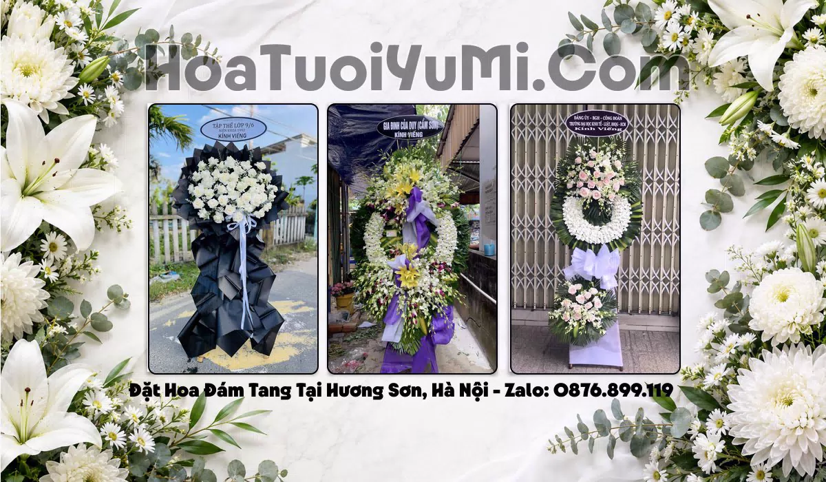 Kệ hoa viếng đám tang tại Xã Hương Sơn