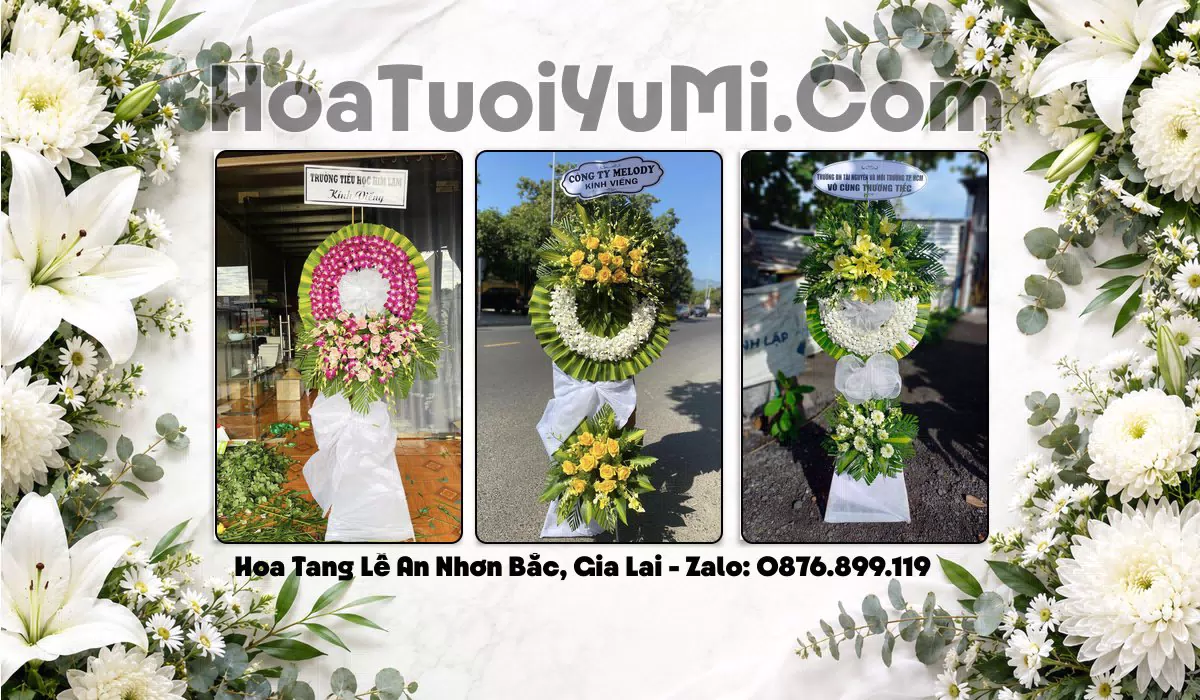 Vòng hoa tang lễ tại Phường An Nhơn Bắc