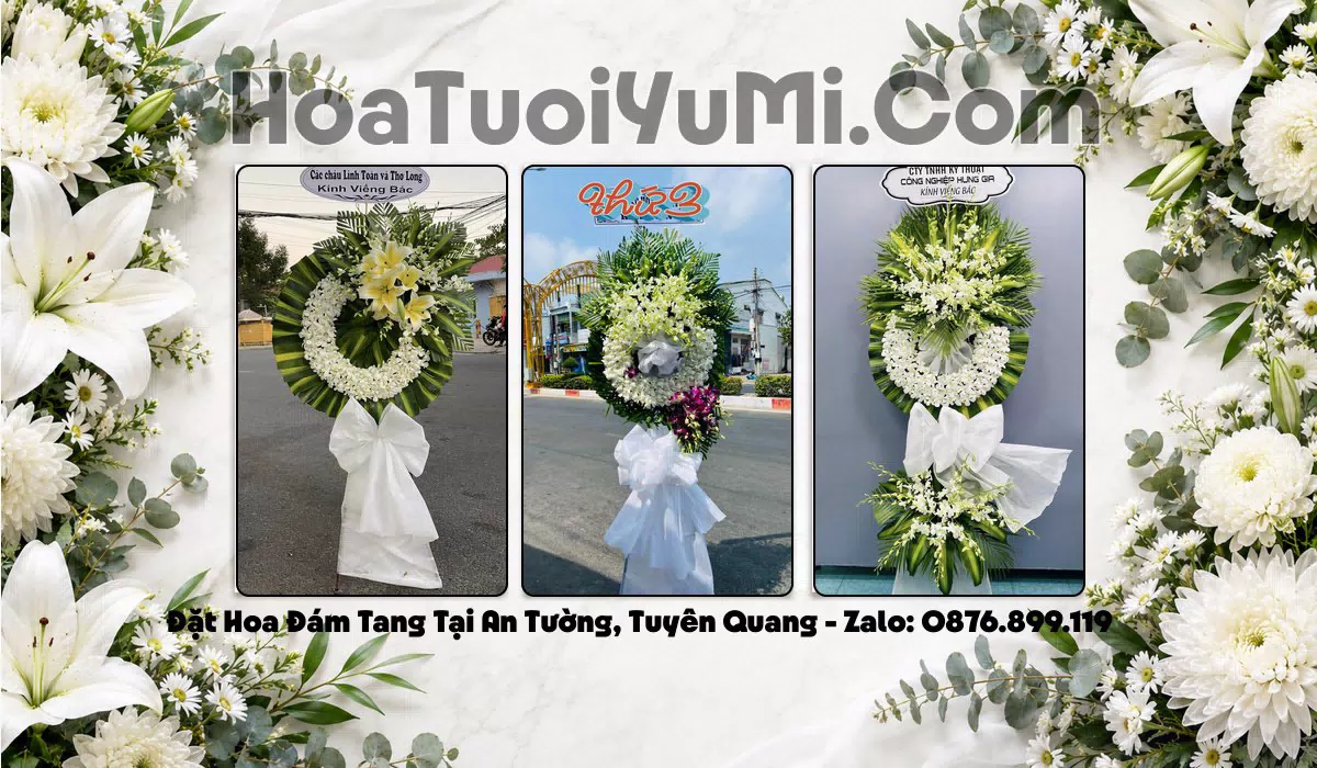 vòng hoa chia buồn tại Phường An Tường, Tuyên Quang