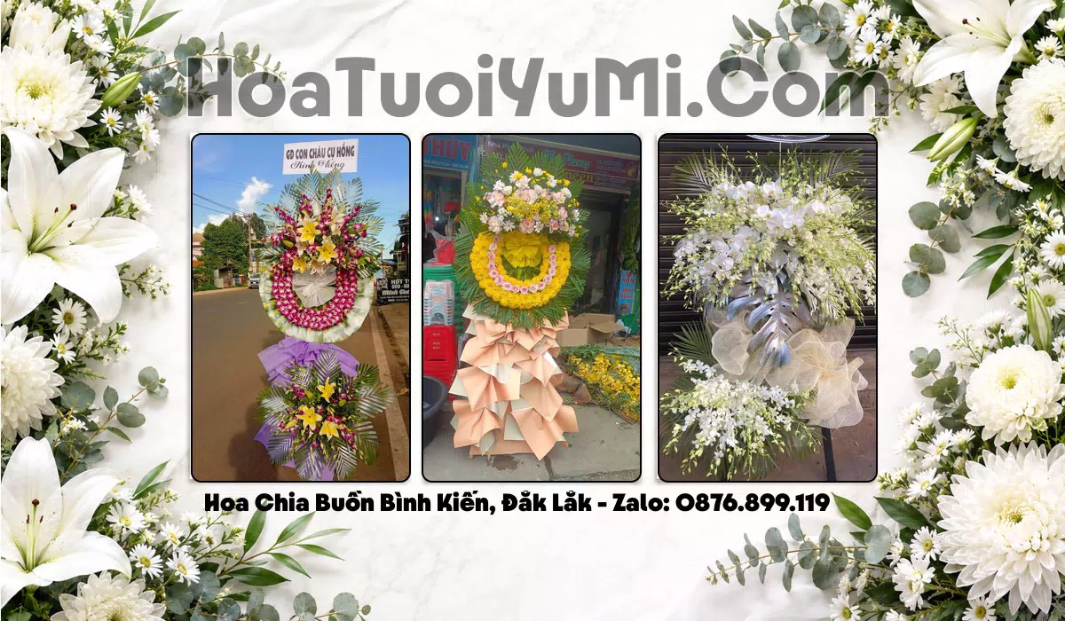 Vòng hoa tang lễ giao tận nơi tại Phường Bình Kiến, Đắk Lắk
