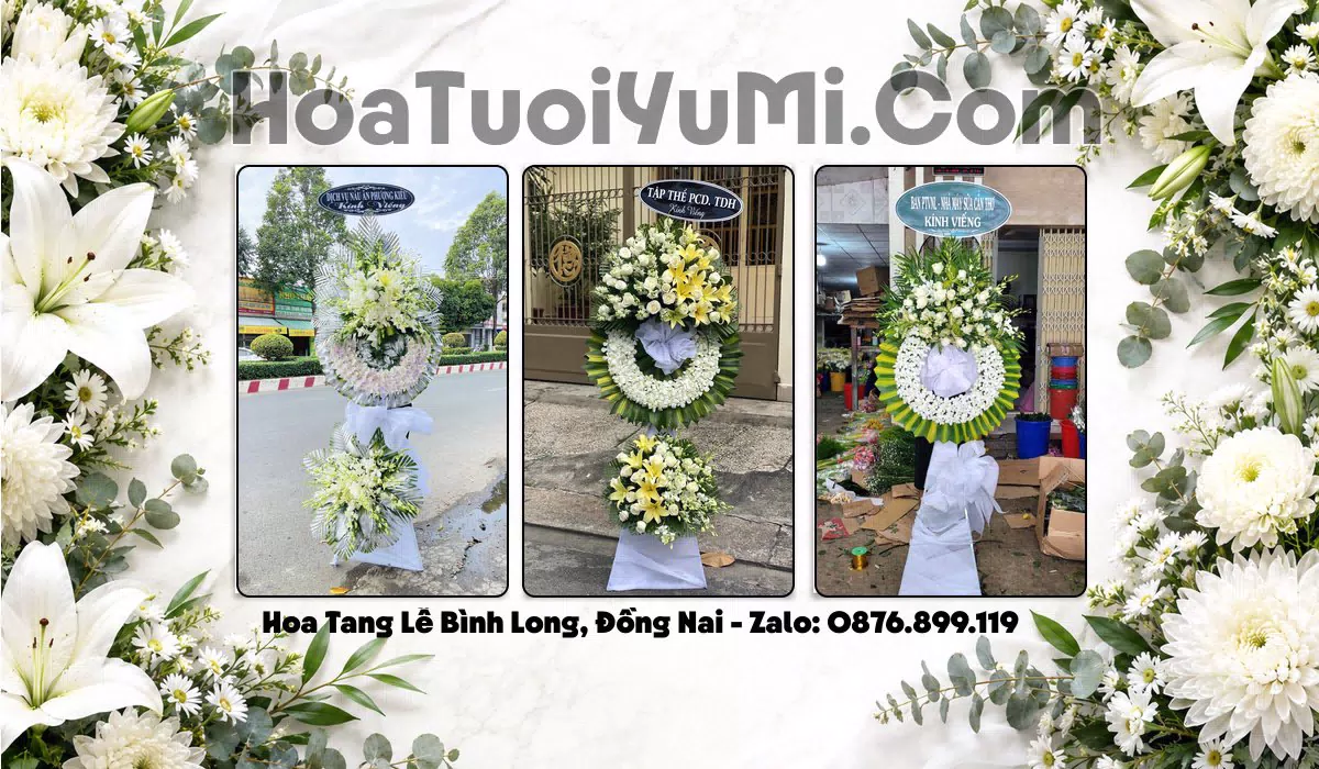 Vòng hoa chia buồn tại Phường Bình Long Đồng Nai