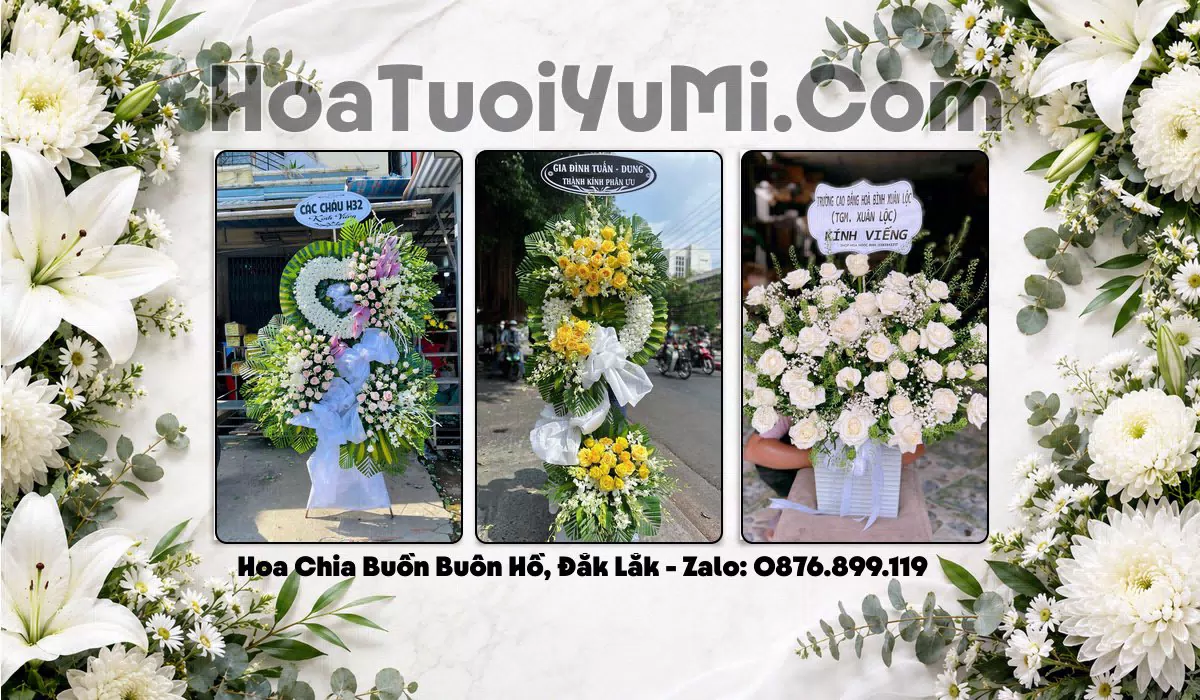 vòng hoa tang lễ tại Phường Buôn Hồ Đắk Lắk