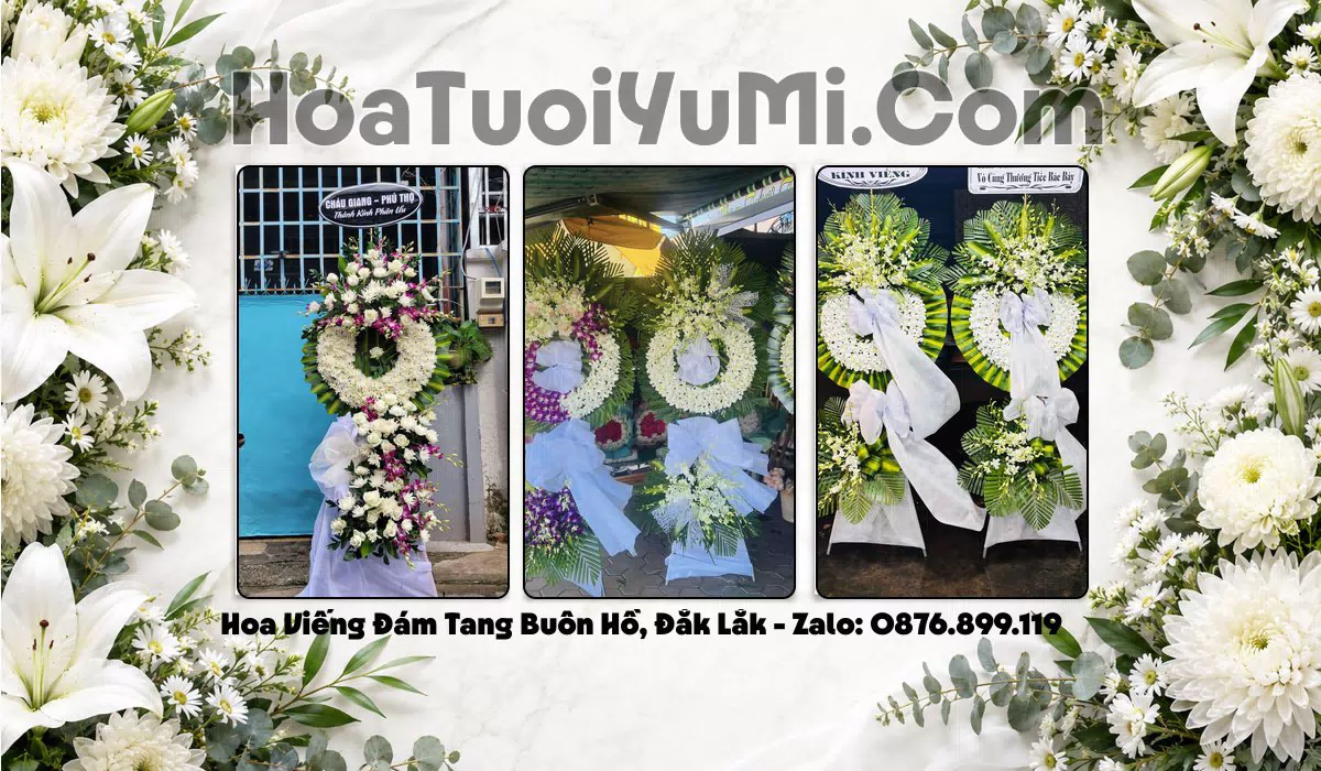 kệ hoa viếng đám tang tại Phường Buôn Hồ Đắk Lắk
