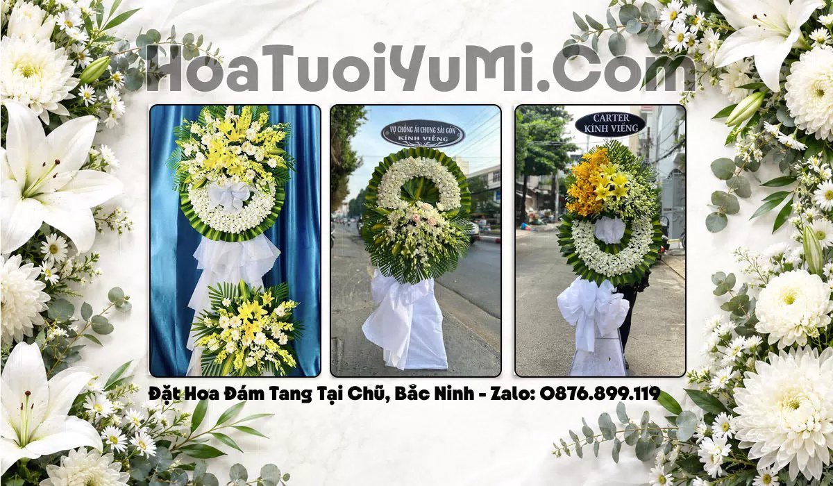 vòng hoa viếng Phường Chũ