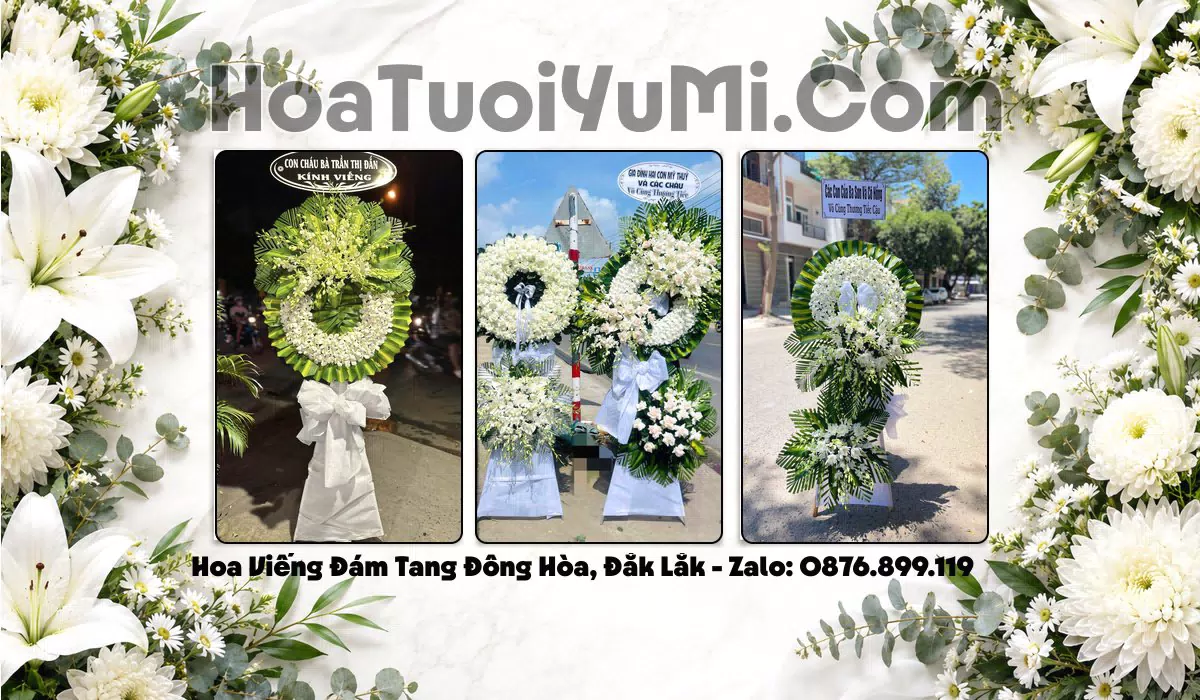 vòng hoa viếng tang lễ tại Phường Đông Hòa
