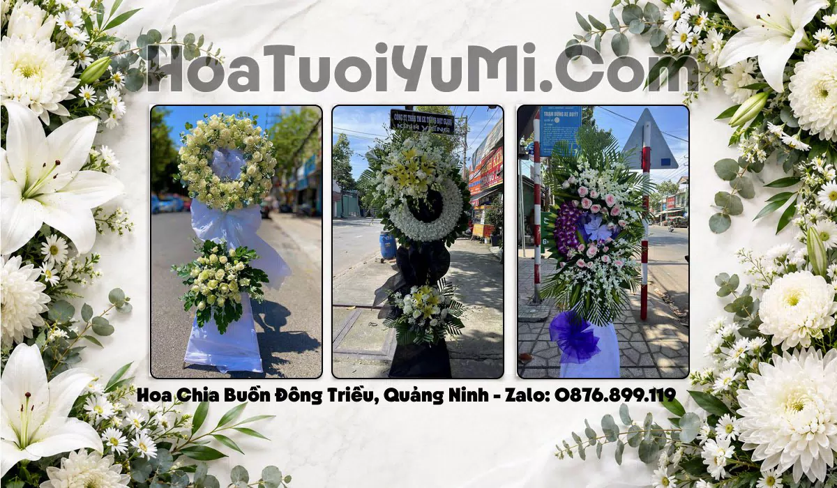 Vòng hoa tang lễ tại Phường Đông Triều, Quảng Ninh