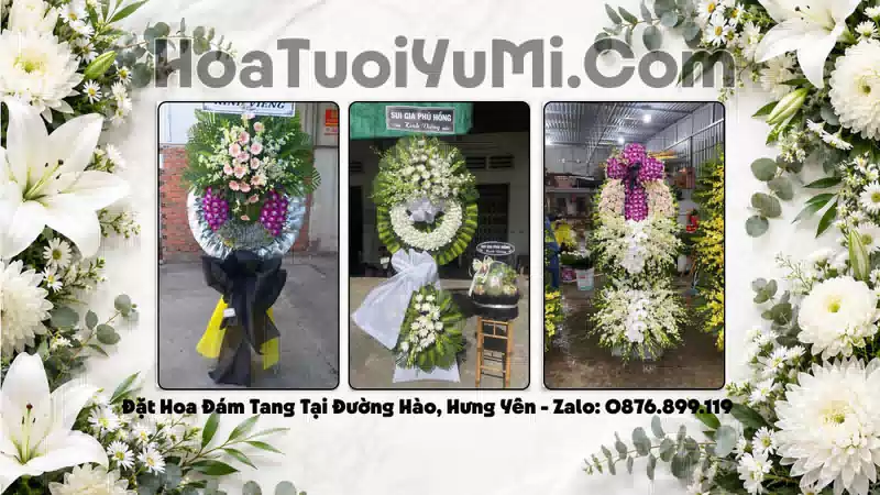 Đặt Vòng Hoa Đám Tang Tại Đường Hào, Hưng Yên