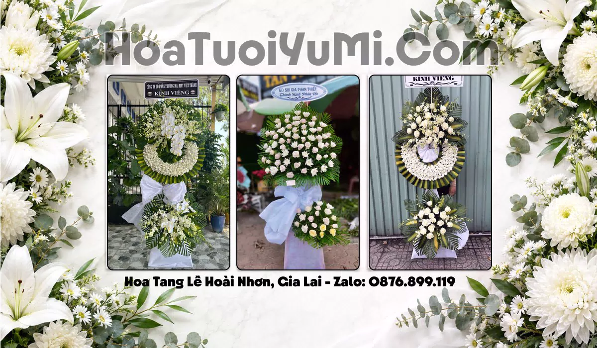 Vòng Hoa Viếng Phường Hoài Nhơn, Tỉnh Gia Lai - Giao Kịp Giờ