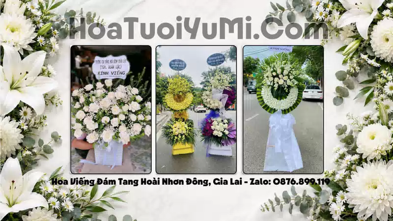 Đặt Hoa Viếng Đám Tang Tại Phường Hoài Nhơn Đông, Gia Lai
