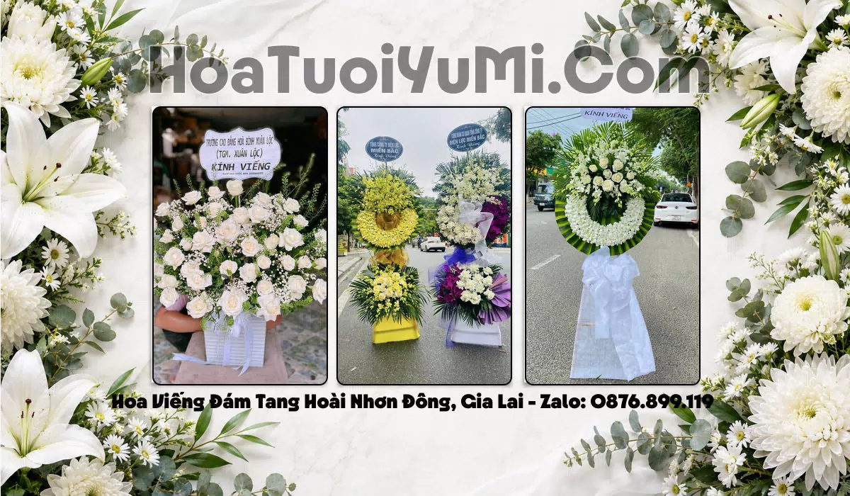 Đặt Hoa Viếng Đám Tang Tại Phường Hoài Nhơn Đông, Gia Lai