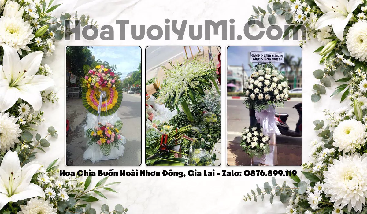 vòng hoa chia buồn tại Phường Hoài Nhơn Đông