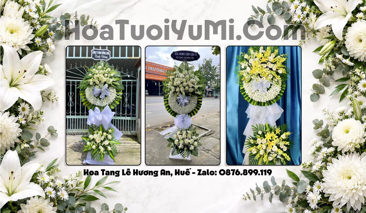 vòng hoa viếng đám tang Phường Hương An
