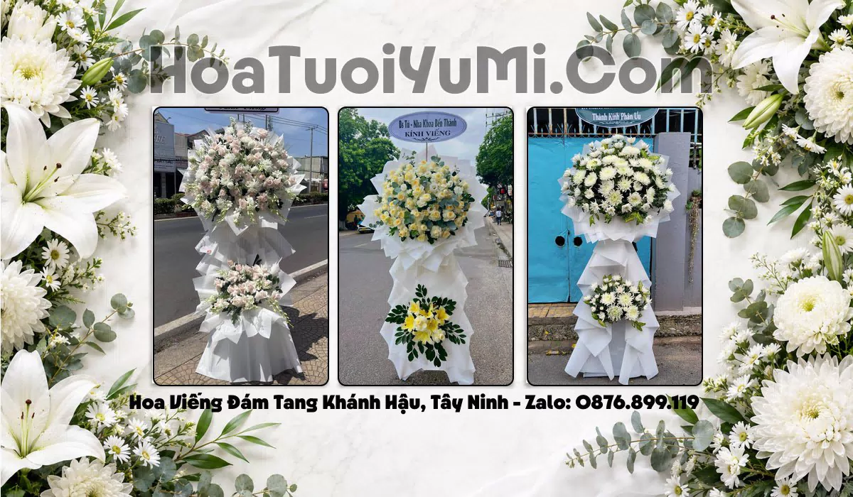 Vòng hoa tang lễ tại Phường Khánh Hậu, Tây Ninh