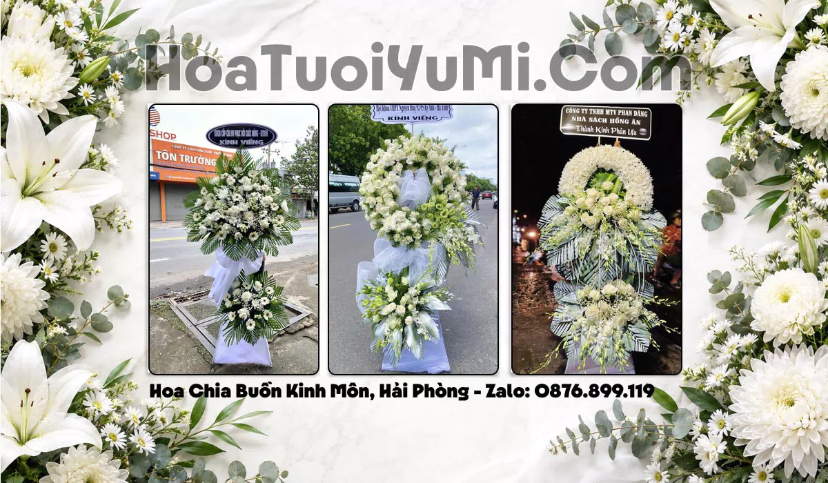 Vòng hoa tang lễ tại Phường Kinh Môn
