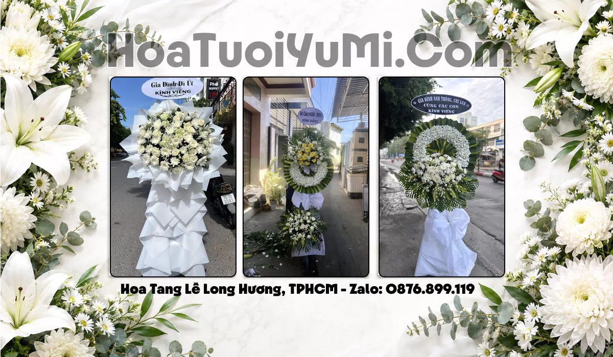 vòng hoa viếng tại Phường Long Hương, Thành phố Hồ Chí Minh