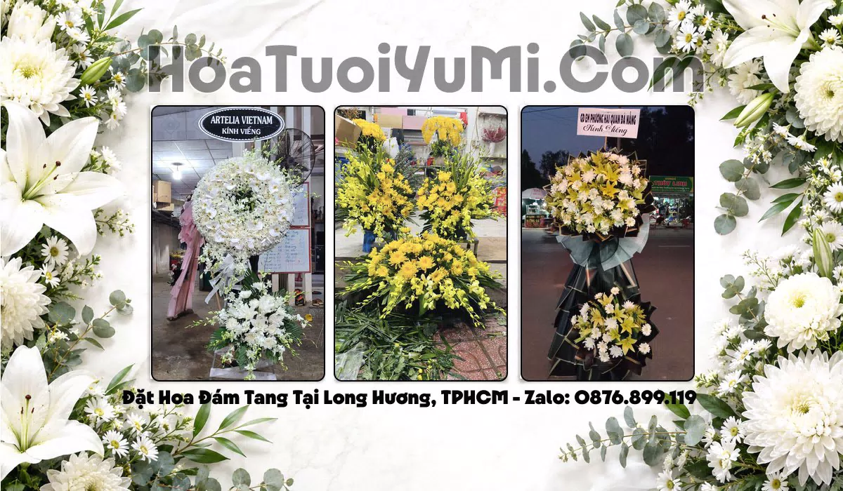 hoa tang lễ Phường Long Hương giao kịp giờ viếng