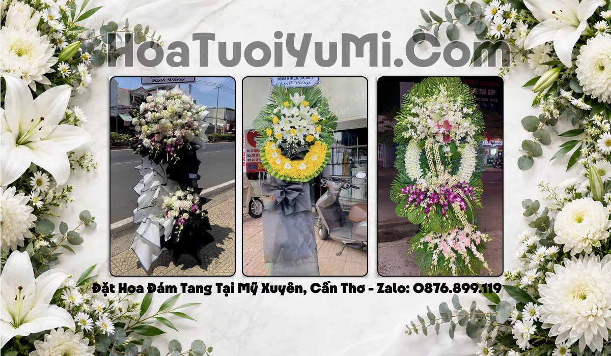 vòng hoa tang lễ Phường Mỹ Xuyên