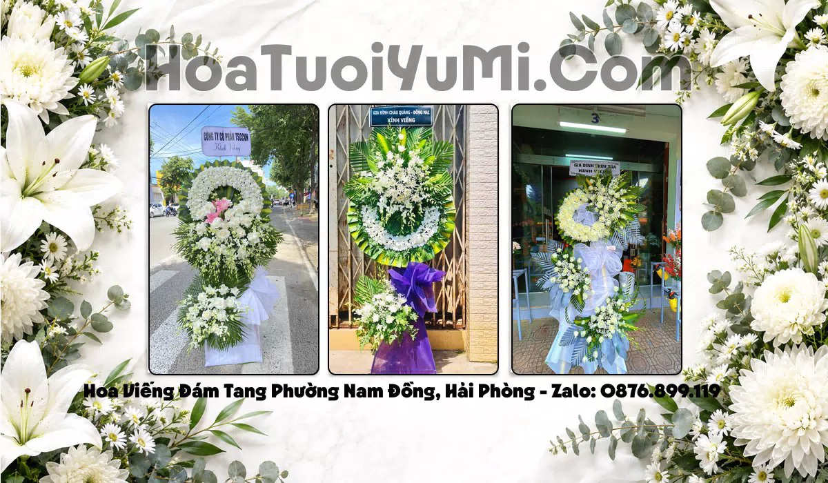 kệ hoa viếng tang lễ tại Phường Nam Đồng Hải Phòng