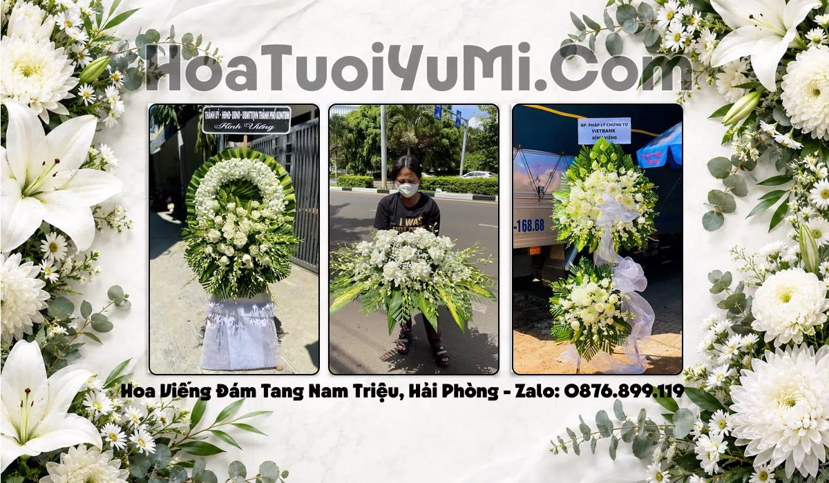 hoa viếng đám tang Phường Nam Triệu, Hải Phòng
