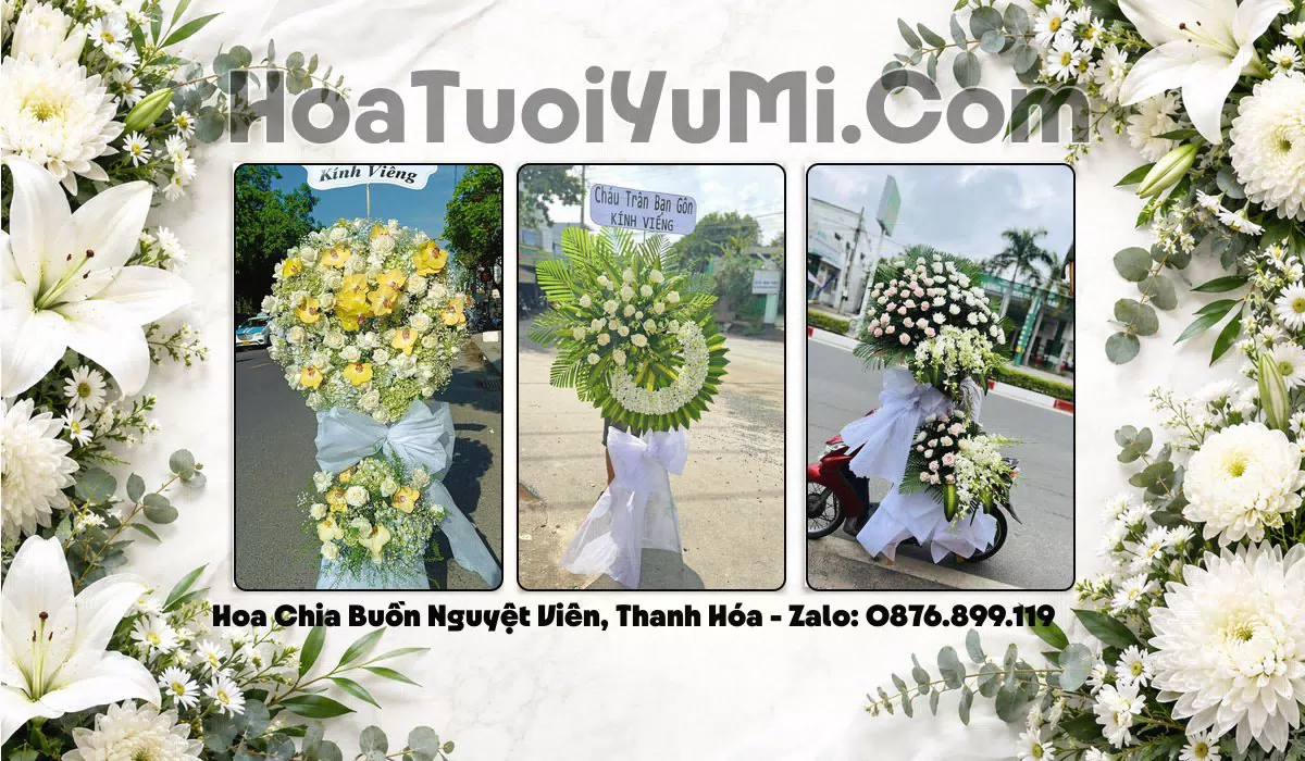 vòng hoa tang lễ Phường Nguyệt Viên giao tận nơi