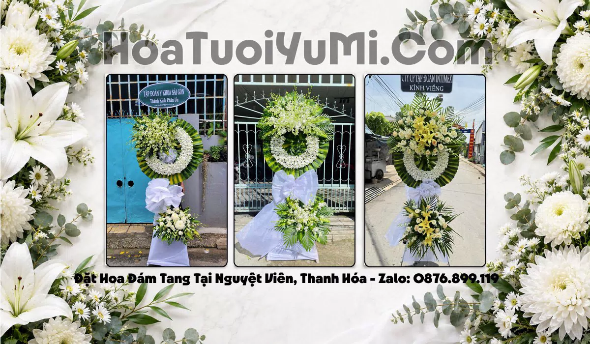 kệ hoa chia buồn Phường Nguyệt Viên