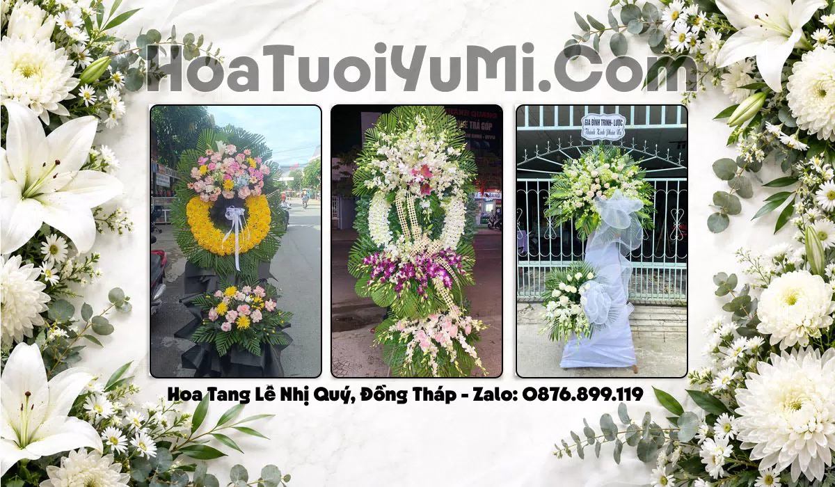 Vòng hoa tang lễ Phường Nhị Quý giao tận nơi